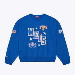 New York Mets Women's Pep Rally Sweatshirt - Royal | Mitchell & Ness