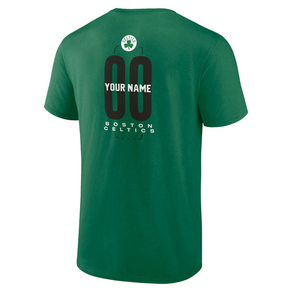 Boston Celtics Center Court Name & Number Custom T-Shirt - Kelly Green shop