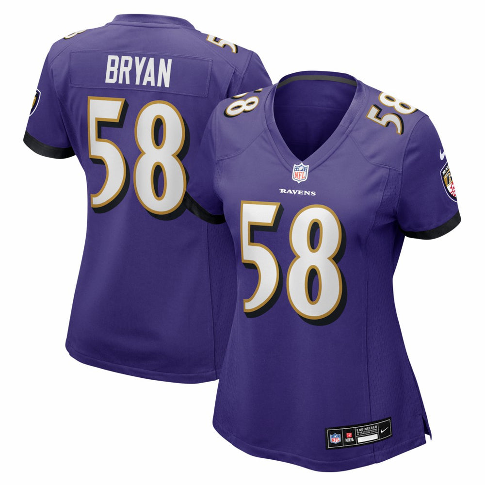 Taven Bryan Baltimore Ravens Women's Team Game Jersey - Purple | Nike cheap