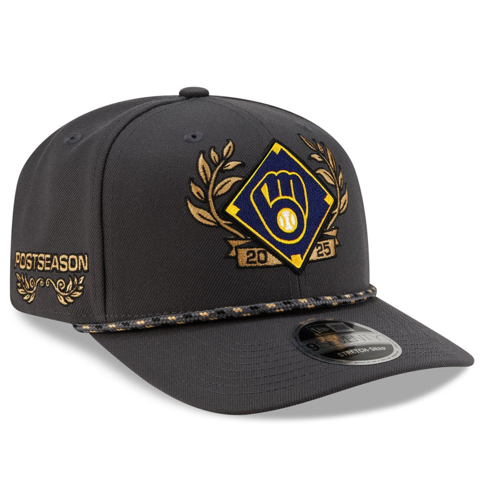 Milwaukee Brewers 2025 National League Division Series Champions 9SEVENTY Adjustable Hat - Charcoal | New Era