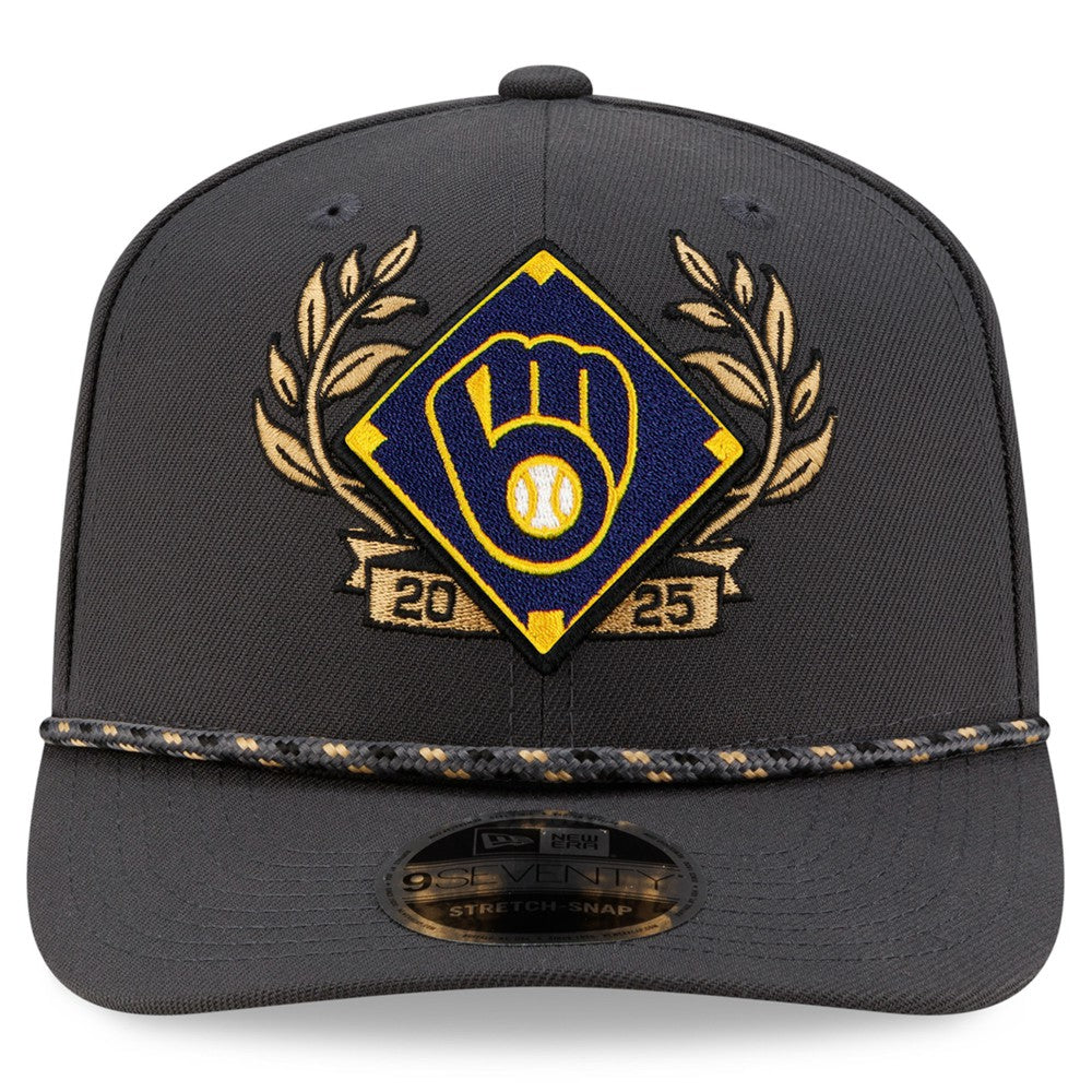 Milwaukee Brewers 2025 National League Division Series Champions 9SEVENTY Adjustable Hat - Charcoal | New Era