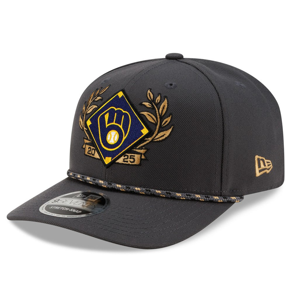Milwaukee Brewers 2025 National League Division Series Champions 9SEVENTY Adjustable Hat - Charcoal | New Era