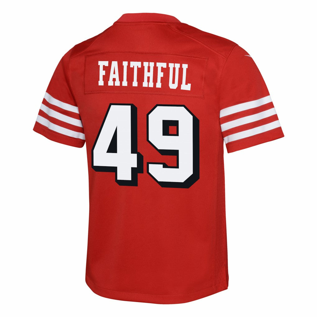 The Faithful San Francisco 49ers Youth Alternate 2 Game Jersey - Scarlet | Nike online