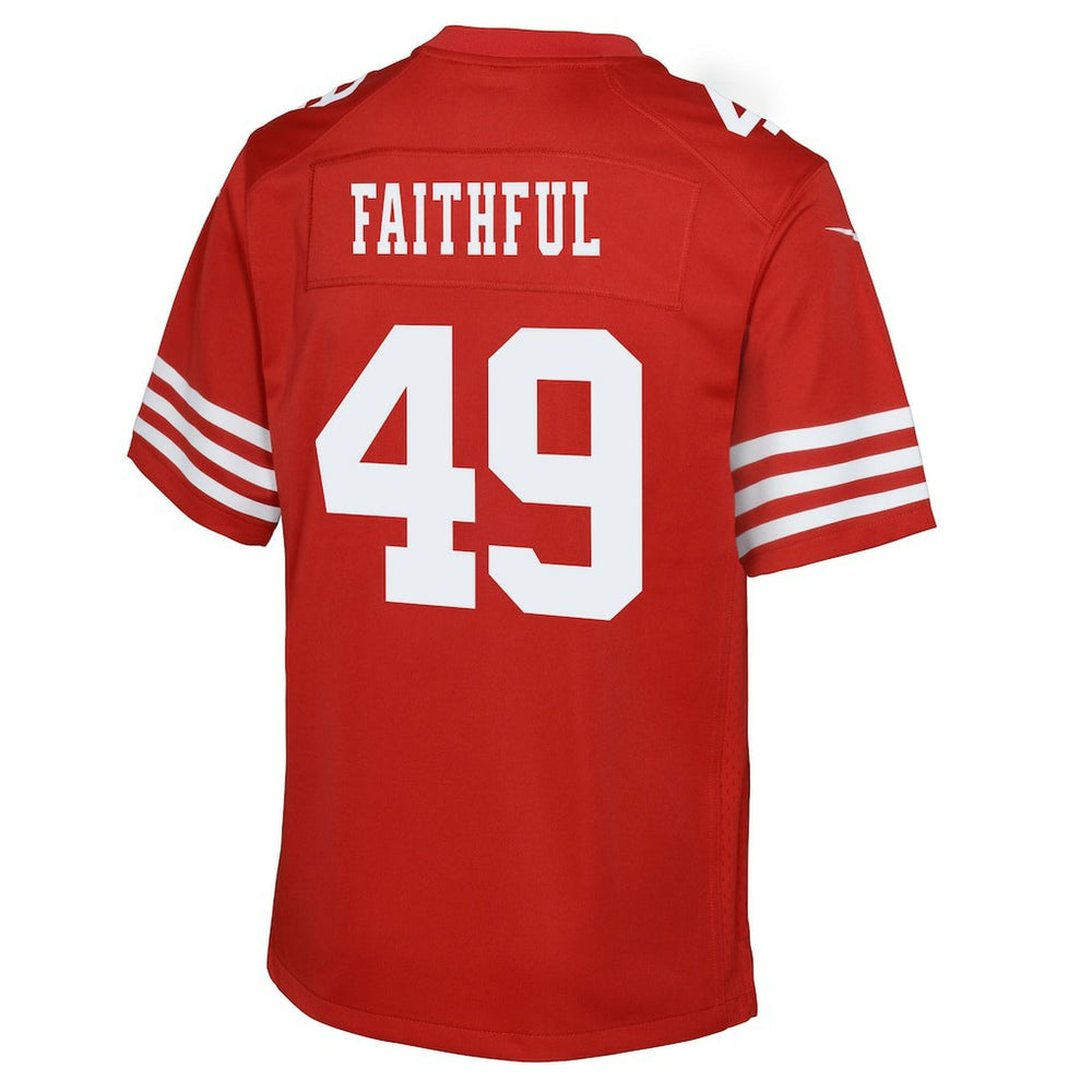 The Faithful San Francisco 49ers Youth Team Game Jersey - Scarlet | Nike for sale