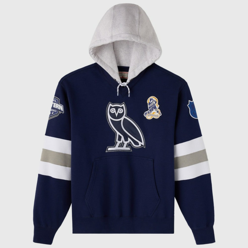 Winnipeg Jets OVO x NHL Fleece Hoodie Navy