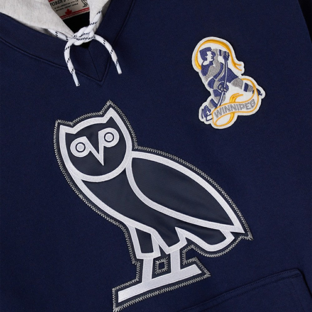 Winnipeg Jets OVO x NHL Fleece Hoodie Navy
