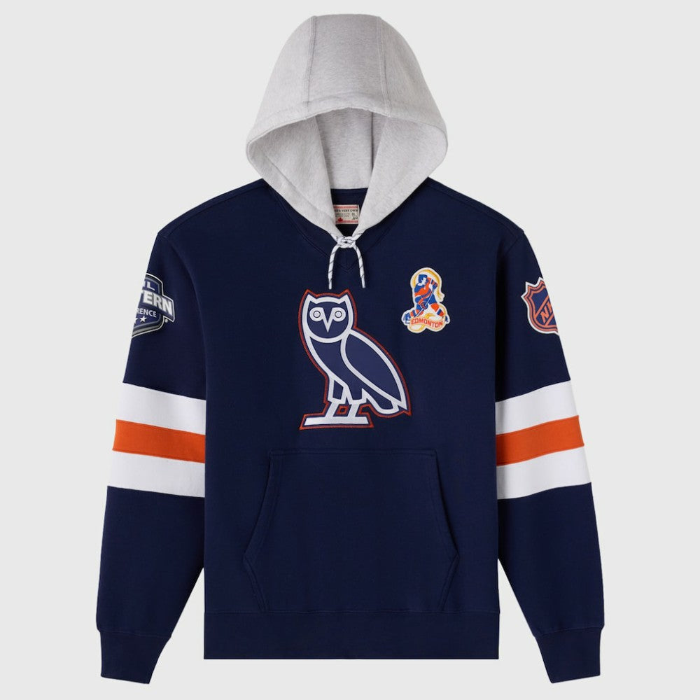 Edmonton Oilers OVO x NHL Fleece Hoodie Navy