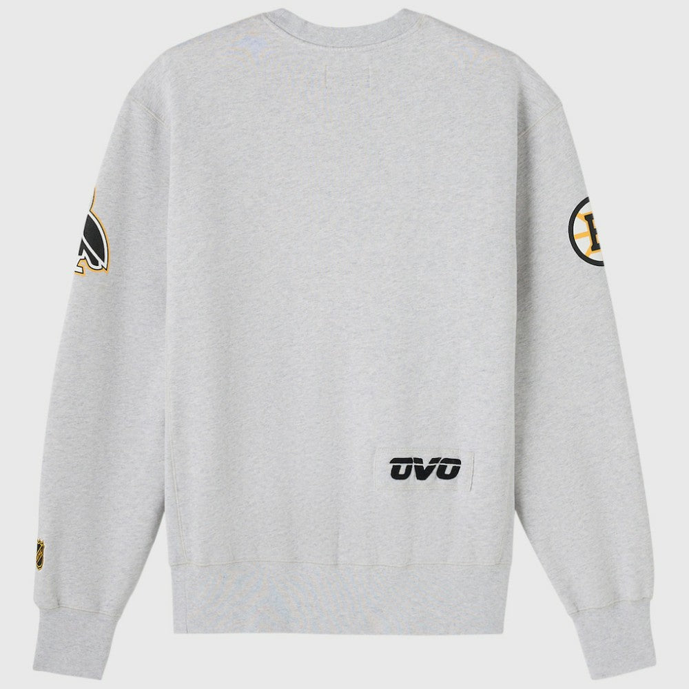 Boston Bruins OVO x NHL Fleece Sweatshirt Heather Gray
