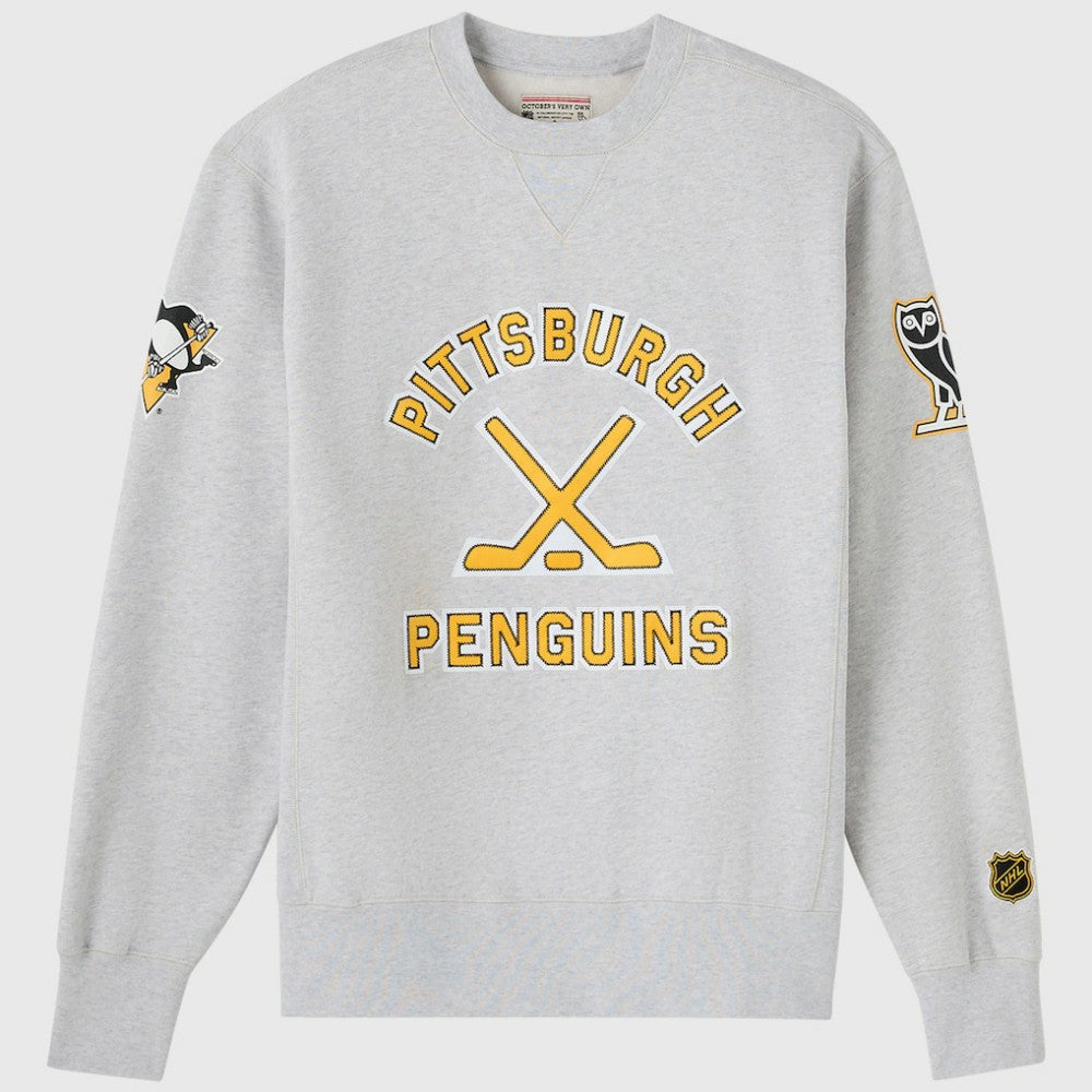 Pittsburgh Penguins OVO x NHL Fleece Sweatshirt Heather Gray