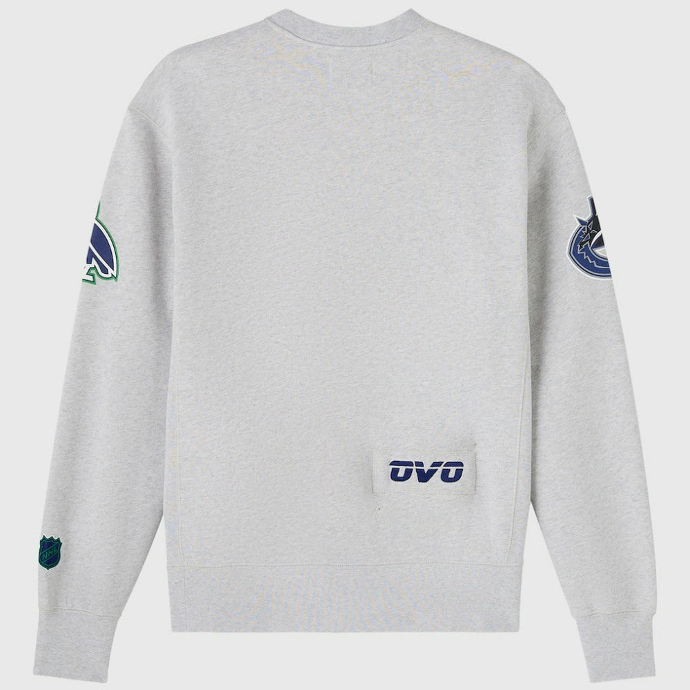 Vancouver Canucks OVO x NHL Fleece Sweatshirt Heather Gray