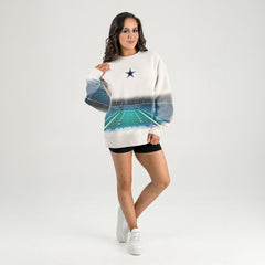 Dallas Cowboys Gameday Couture Women's Power Move Stadium Premium Drop Shoulder Sweatshirt - Natural on sale