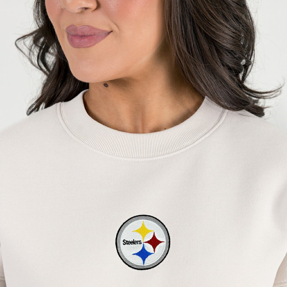 Pittsburgh Steelers Gameday Couture Women's Power Move Stadium Premium Drop Shoulder Sweatshirt - Natural outlet