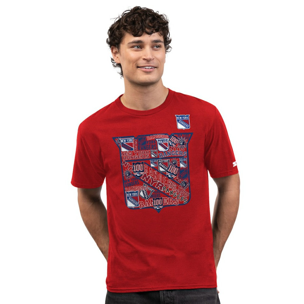 New York Rangers Starter Logo Collage T-Shirt Red