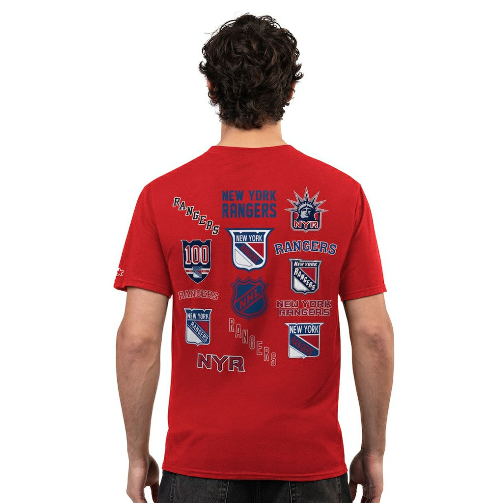New York Rangers Starter Logo Collage T-Shirt Red