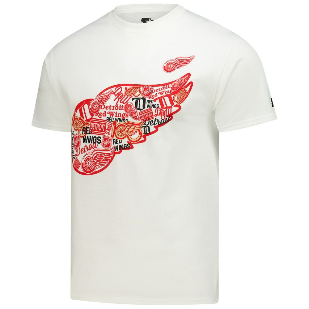 Detroit Red Wings Starter Logo Collage T-Shirt White