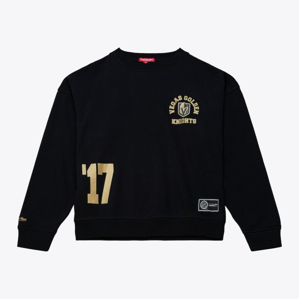Vegas Golden Knights Mitchell & Ness Women's Crewneck Sweatshirt Black