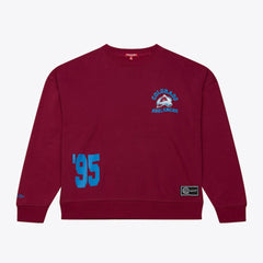 Colorado Avalanche Mitchell & Ness Women's Crewneck Sweatshirt Maroon