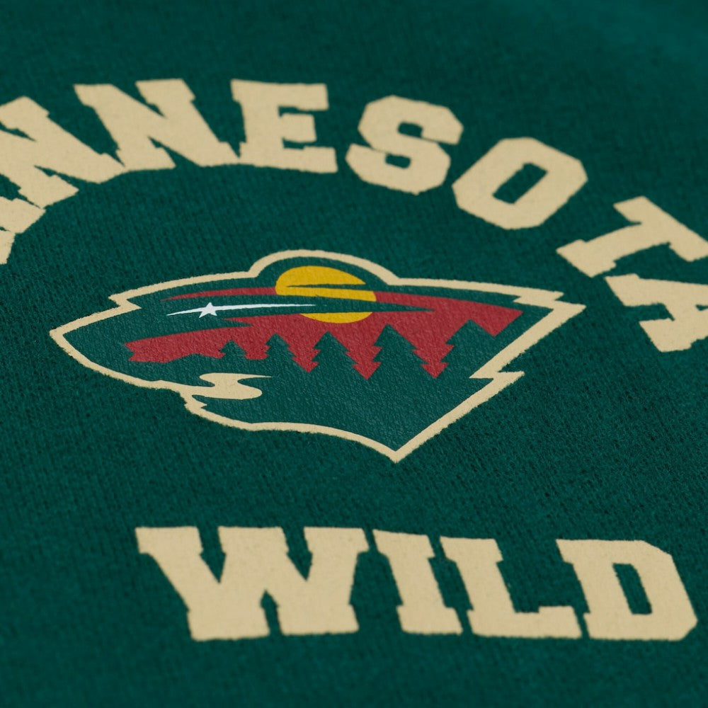 Minnesota Wild Mitchell & Ness Women's Crewneck Sweatshirt Green