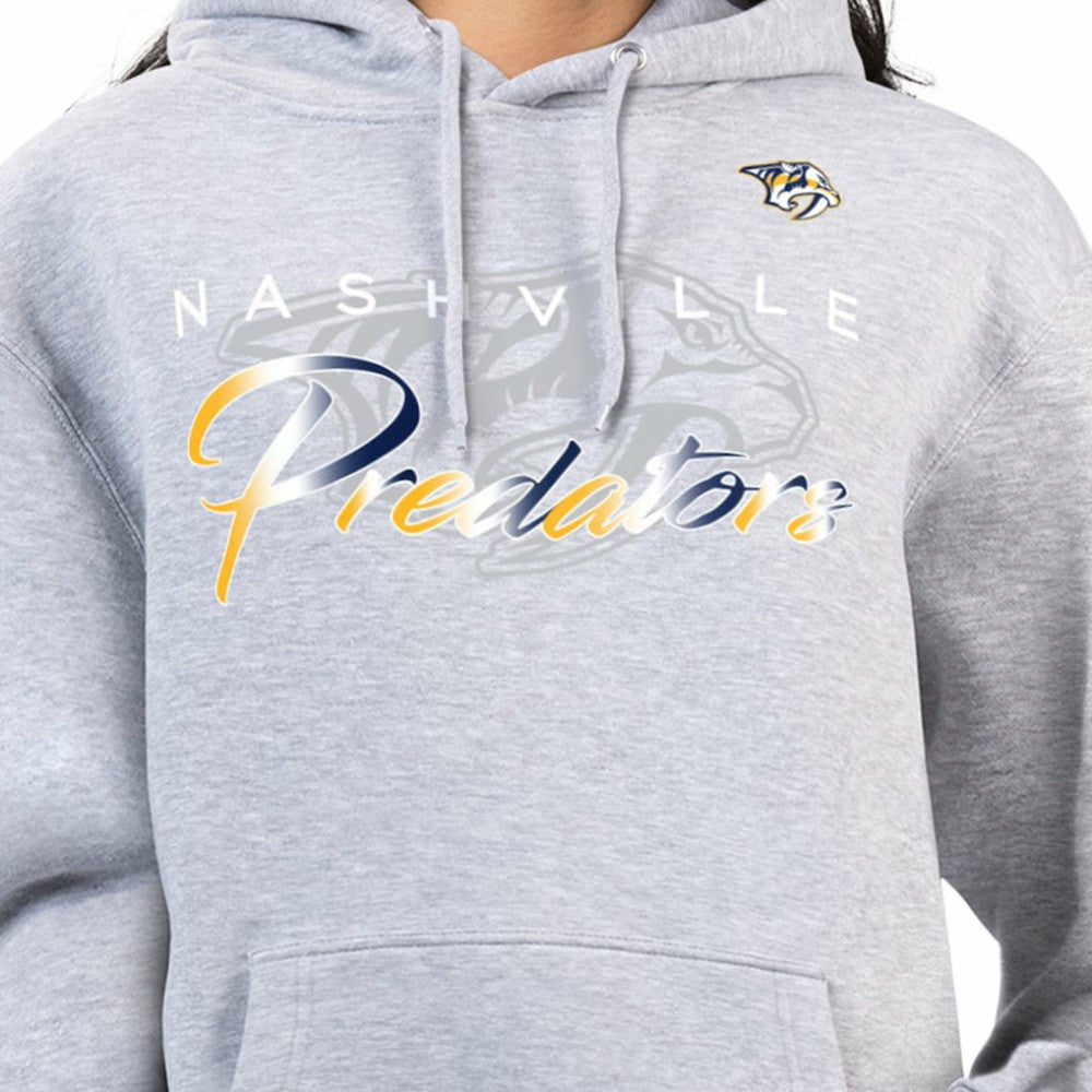 Nashville Predators G-III 4Her by Carl Banks Women's Shadow Logo Fleece Hoodie Gray