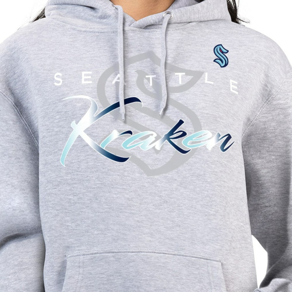 Seattle Kraken G-III 4Her by Carl Banks Women's Shadow Logo Fleece Hoodie Gray