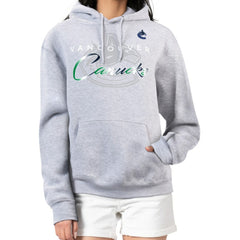 Vancouver Canucks G-III 4Her by Carl Banks Women's Shadow Logo Fleece Hoodie Gray