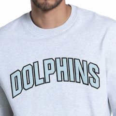 Miami Dolphins Starter Faceoff Fleece Sweatshirt - Ash discount