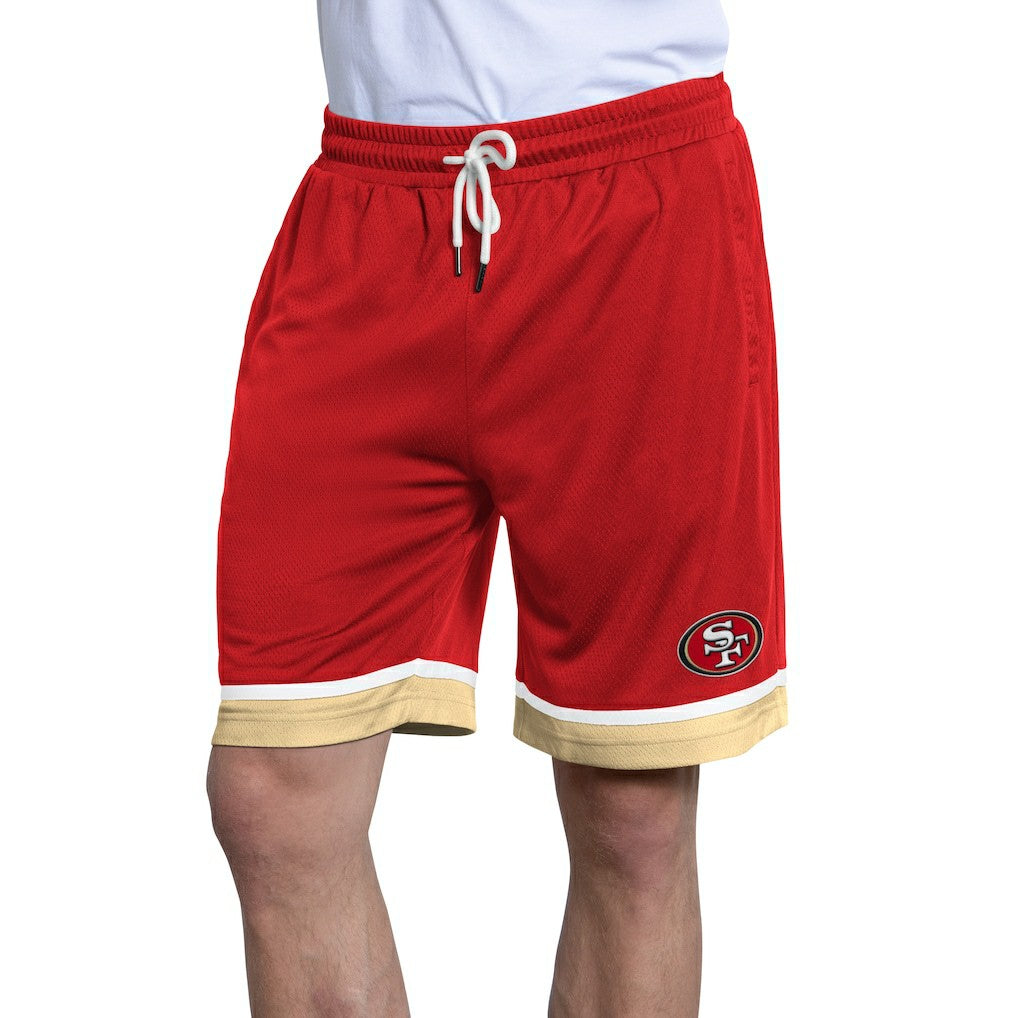 San Francisco 49ers Starter Power Play Mesh Shorts - Scarlet sale