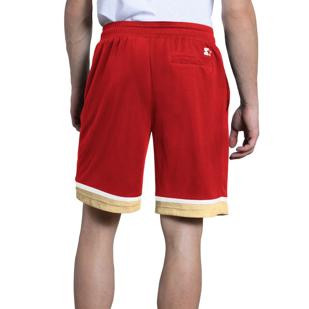 San Francisco 49ers Starter Power Play Mesh Shorts - Scarlet sale