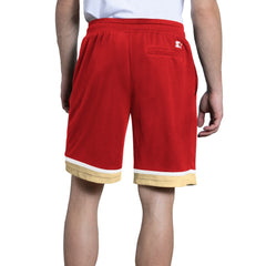 San Francisco 49ers Starter Power Play Mesh Shorts - Scarlet sale