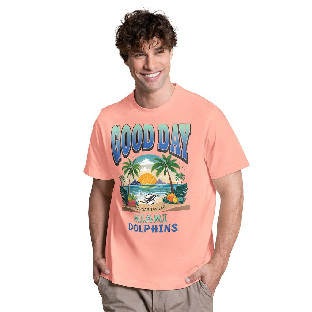 Miami Dolphins Margaritaville Good Day T-Shirt - Coral sale