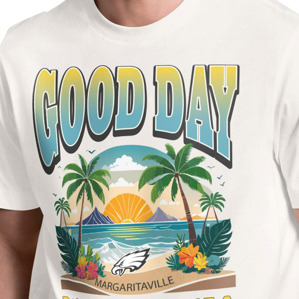Philadelphia Eagles Margaritaville Good Day T-Shirt - Cream for sale