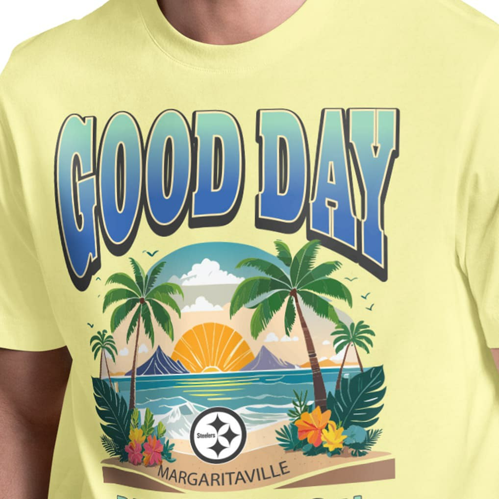 Pittsburgh Steelers Margaritaville Good Day T-Shirt - Yellow outlet