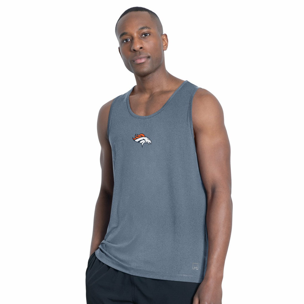 Denver Broncos MSX by Michael Strahan Energy Scoop Neck Tank Top - Navy for sale