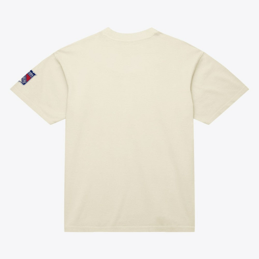 New York Rangers Mitchell & Ness Unisex Arched Team T-Shirt Cream