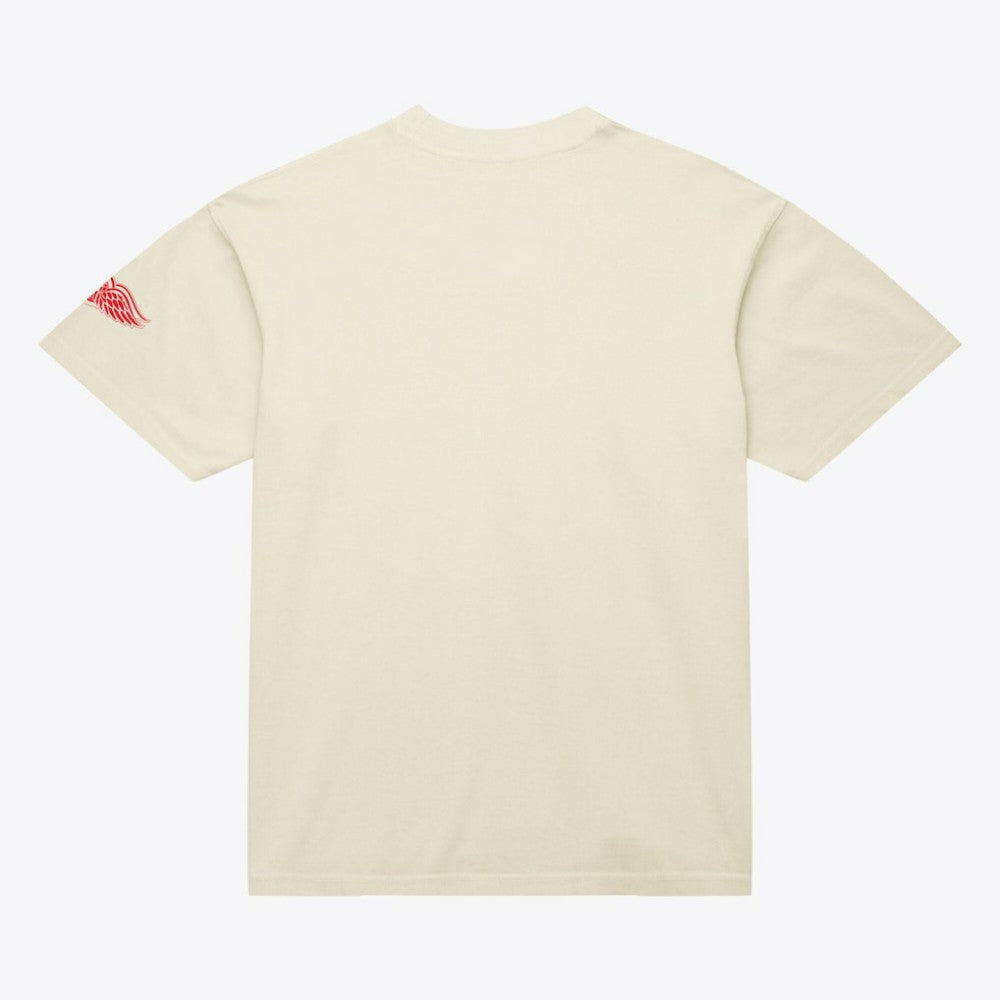 Detroit Red Wings Mitchell & Ness Unisex Arched Team T-Shirt Cream