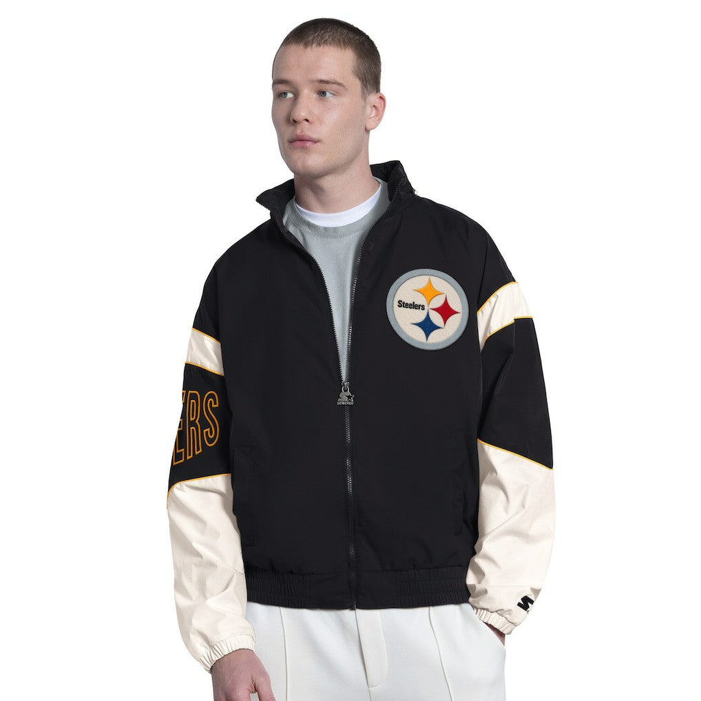 Pittsburgh Steelers Starter The Gust Full-Zip Hooded Jacket - Black outlet
