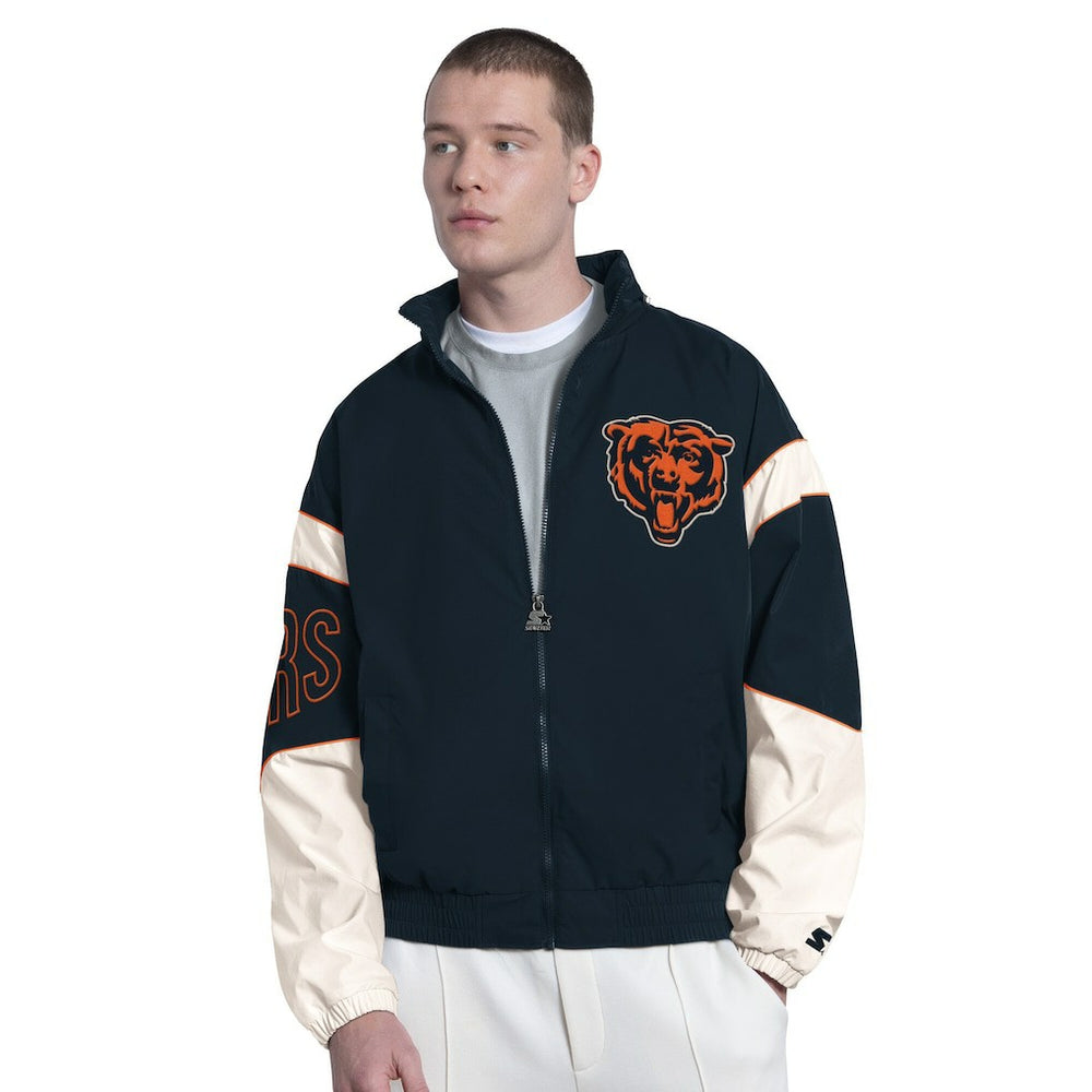 Chicago Bears Starter The Gust Full-Zip Hooded Jacket - Navy online