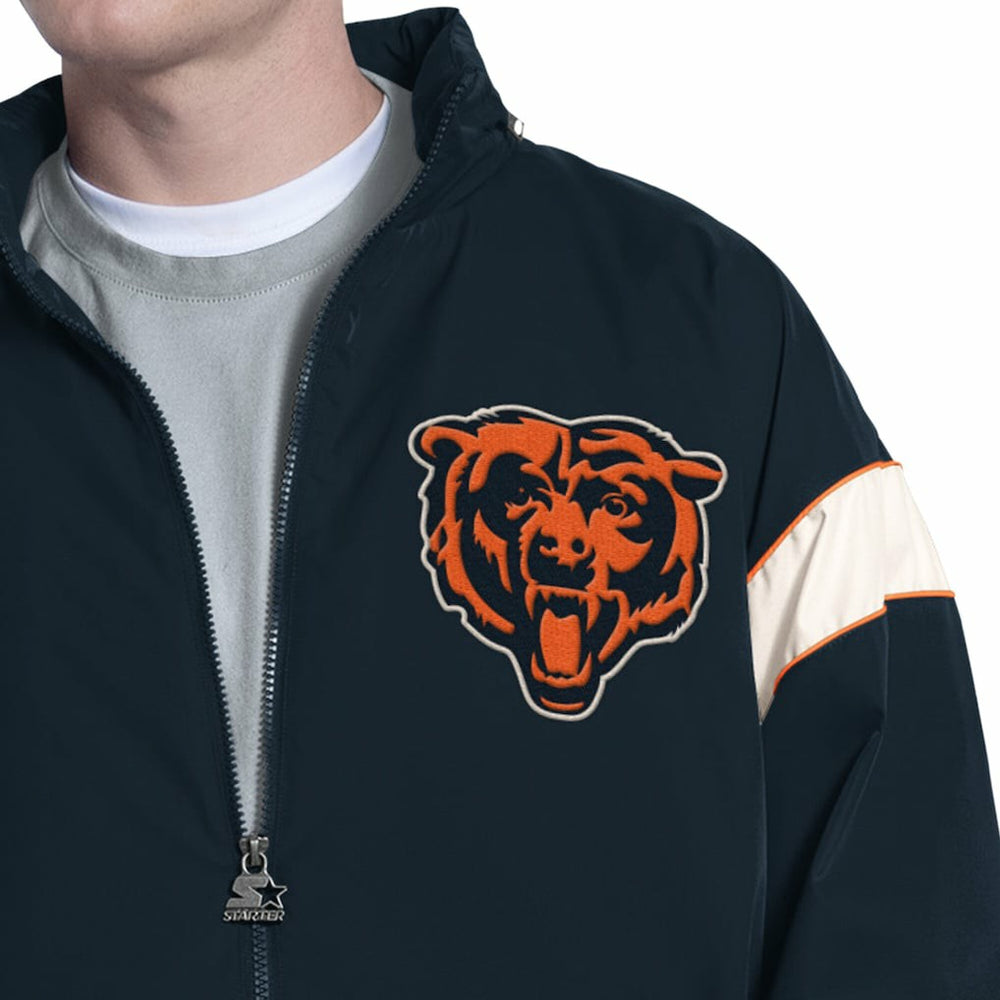 Chicago Bears Starter The Gust Full-Zip Hooded Jacket - Navy online