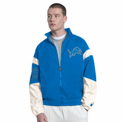 Detroit Lions Starter The Gust Full-Zip Hooded Jacket - Blue on sale
