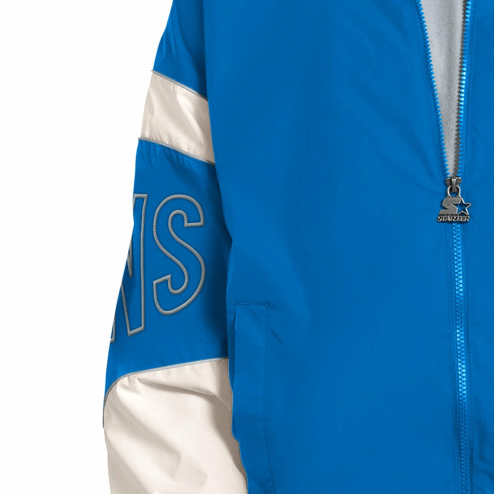 Detroit Lions Starter The Gust Full-Zip Hooded Jacket - Blue on sale