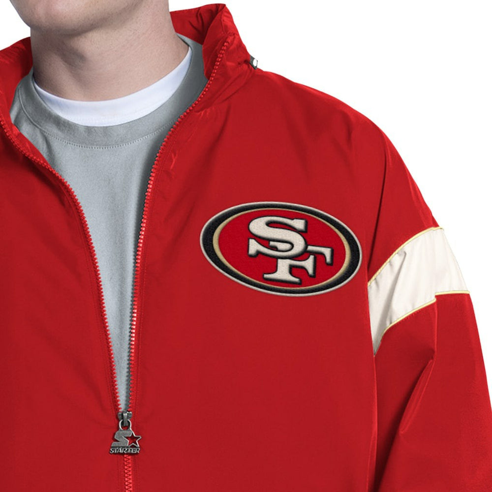 San Francisco 49ers Starter The Gust Full-Zip Hooded Jacket - Scarlet online