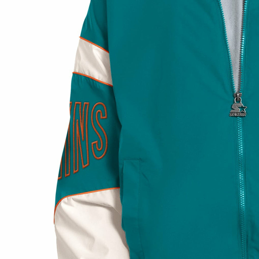 Miami Dolphins Starter The Gust Full-Zip Hooded Jacket - Aqua discount