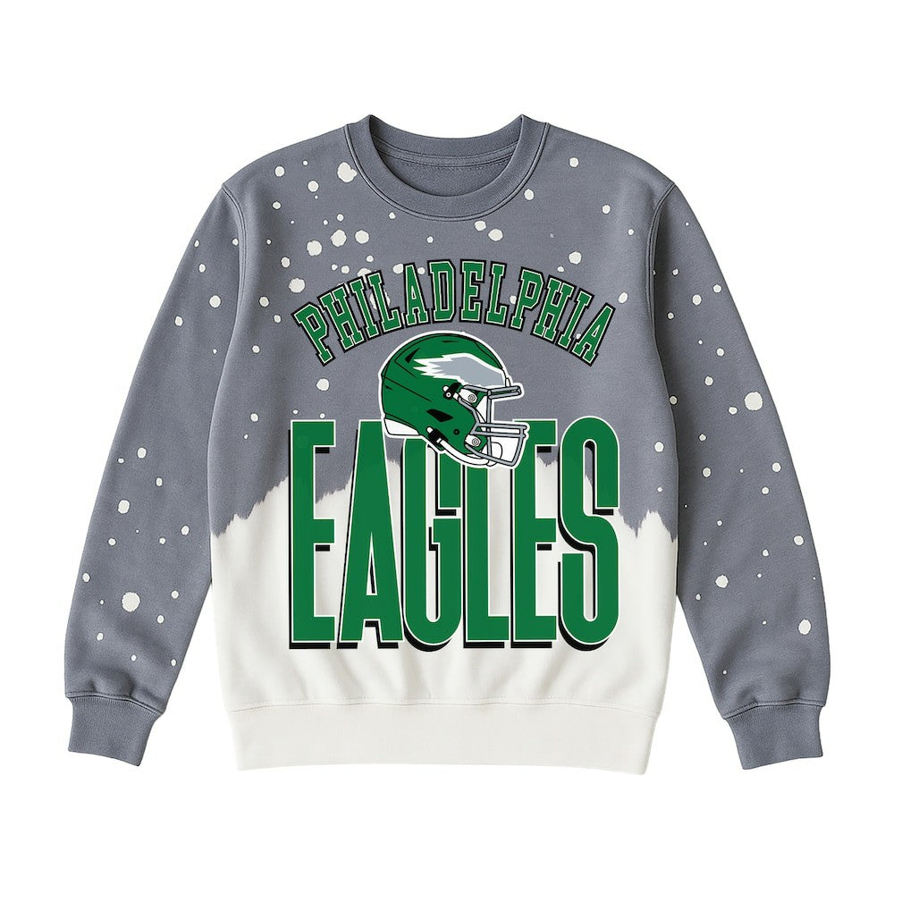 Philadelphia Eagles Gameday Couture Women's Arch Rivals Faded Wash Sweatshirt - Gray cheap