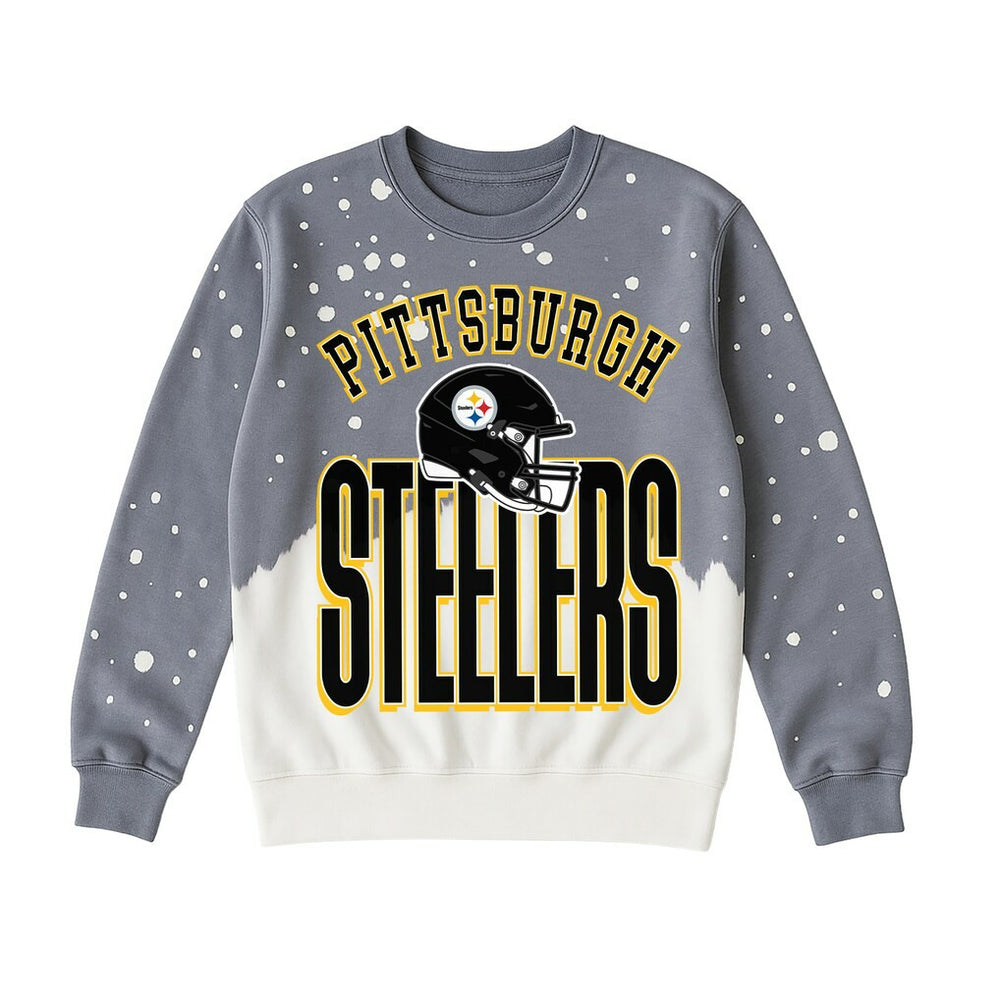 Pittsburgh Steelers Gameday Couture Women's Arch Rivals Faded Wash Sweatshirt - Gray cheap