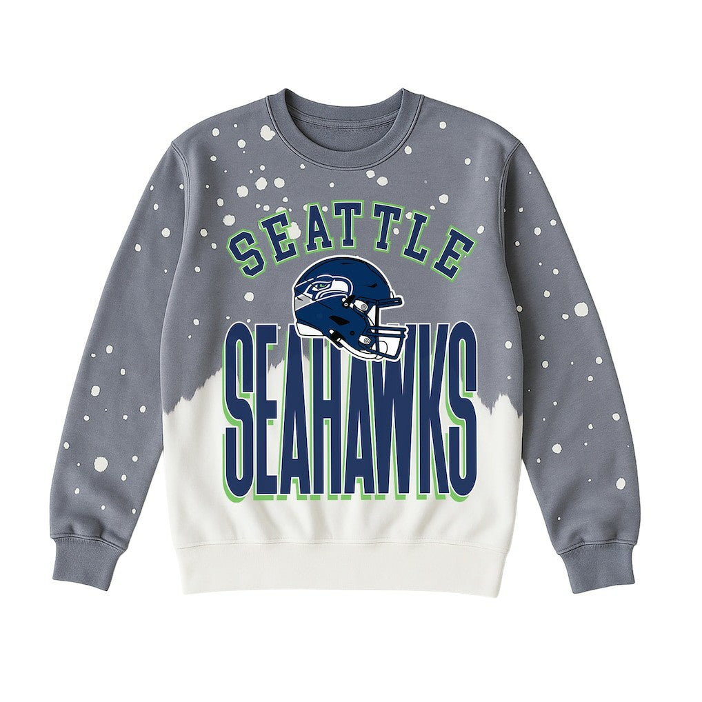 Seattle Seahawks Gameday Couture Women's Arch Rivals Faded Wash Sweatshirt - Gray outlet