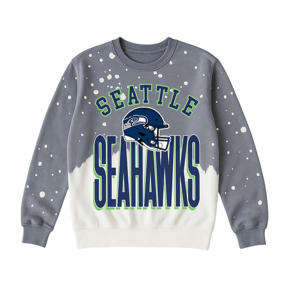 Seattle Seahawks Gameday Couture Women's Arch Rivals Faded Wash Sweatshirt - Gray outlet
