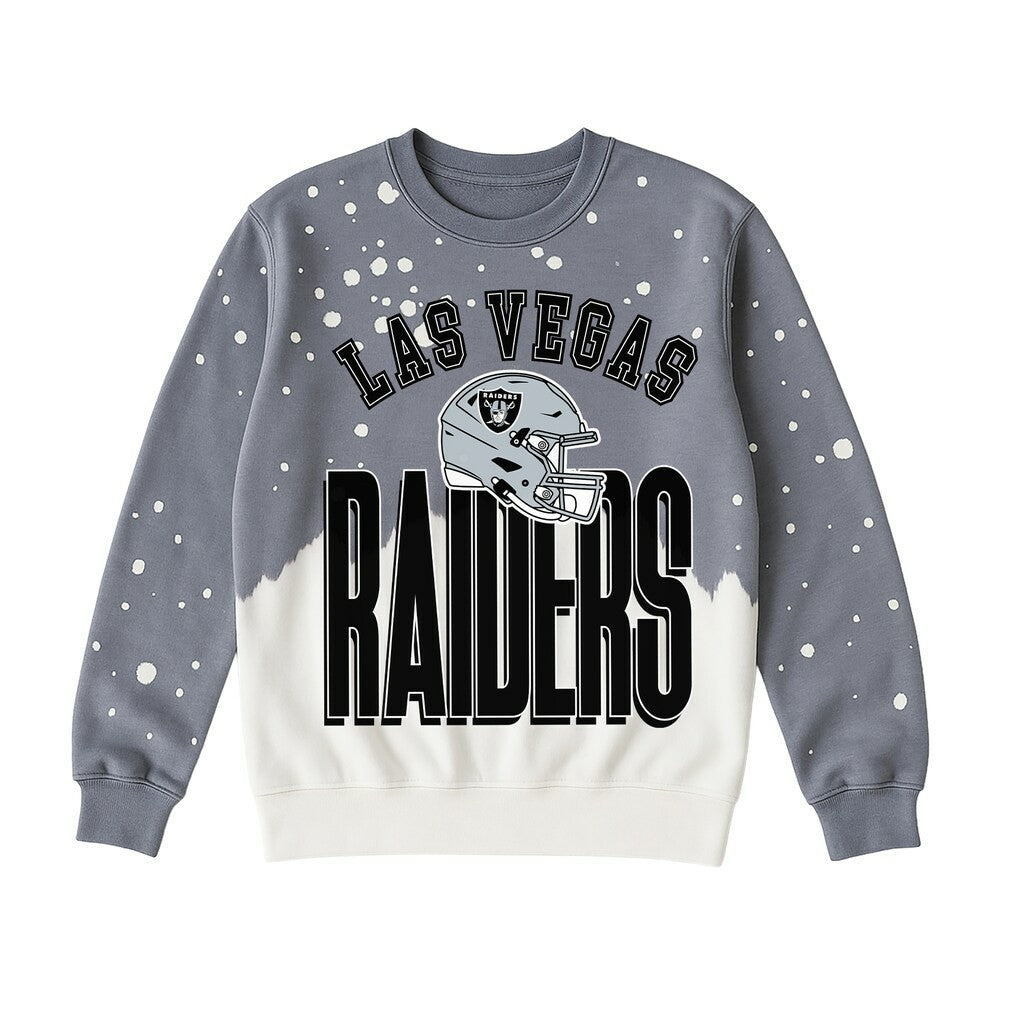 Las Vegas Raiders Gameday Couture Women's Arch Rivals Faded Wash Sweatshirt - Gray online