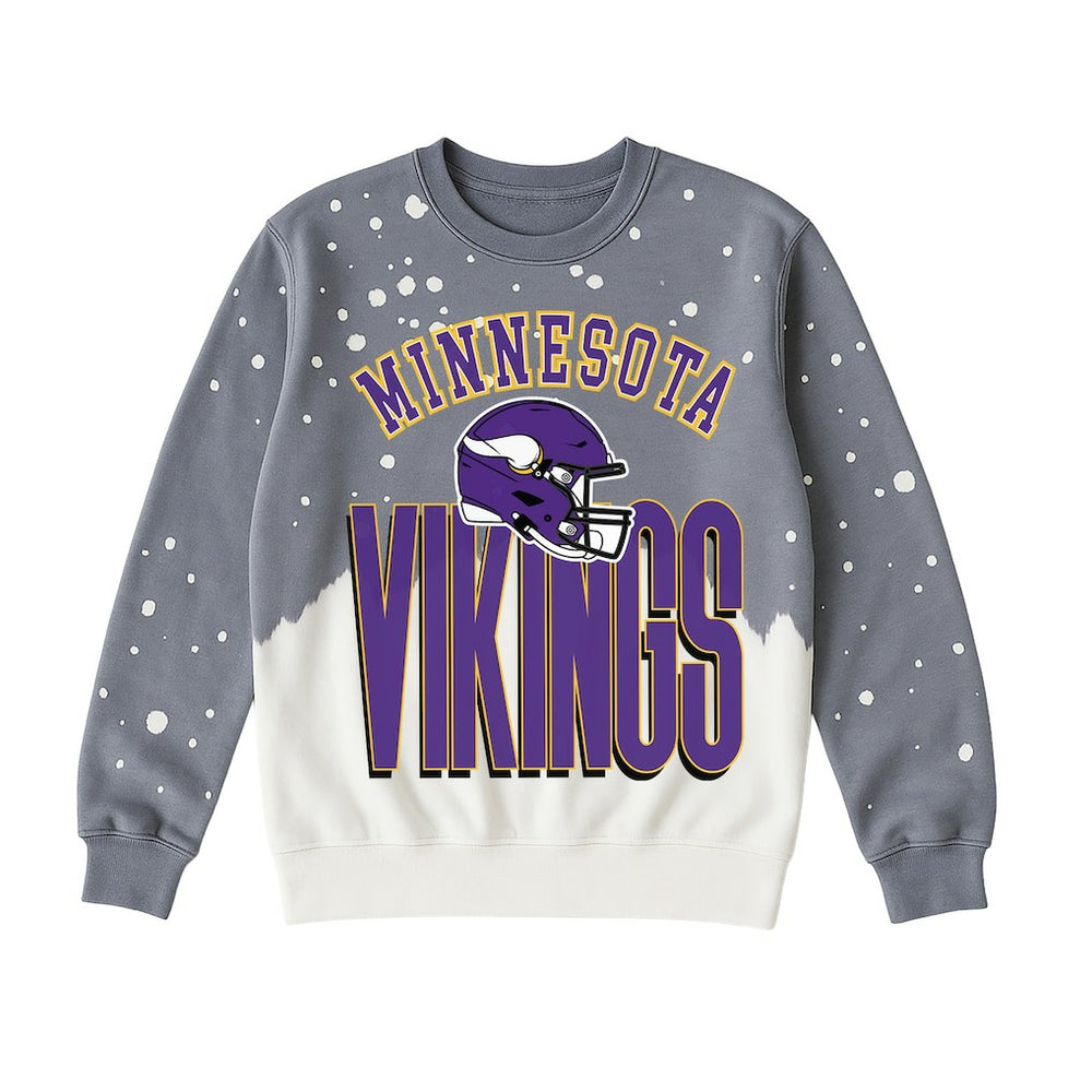 Minnesota Vikings Gameday Couture Women's Arch Rivals Faded Wash Sweatshirt - Gray for sale