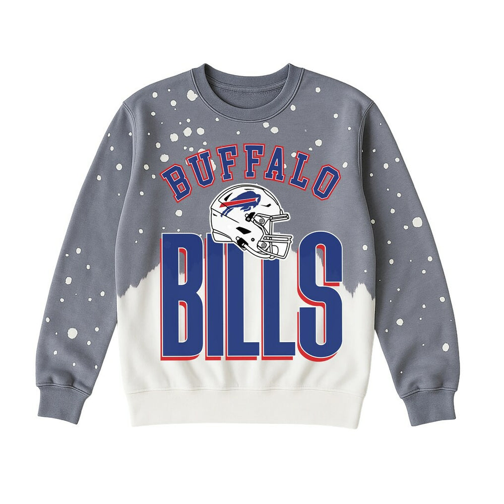 Buffalo Bills Gameday Couture Women's Arch Rivals Faded Wash Sweatshirt - Gray discount