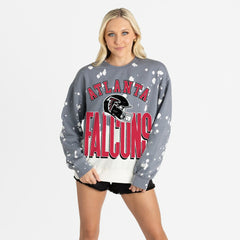 Atlanta Falcons Gameday Couture Women's Arch Rivals Faded Wash Sweatshirt - Gray for sale